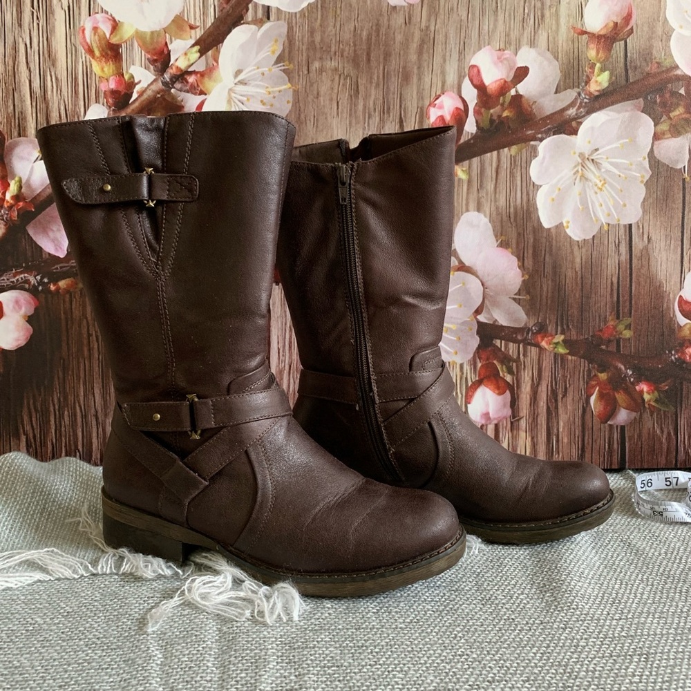 BareTrap Harly Moto Mid-shaft Brown Boot